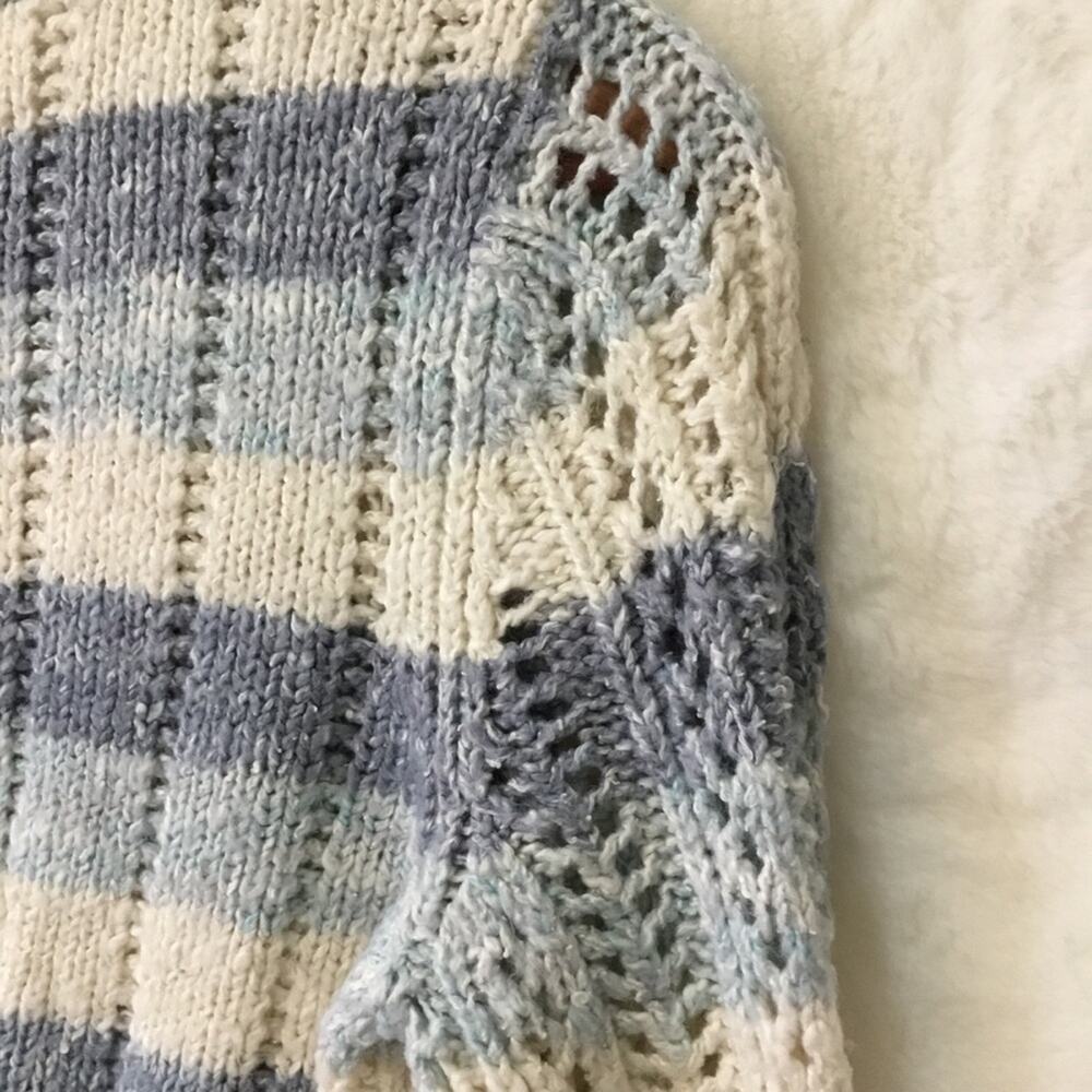 GAP Blue and White Striped Knit Sweater Top - Picture 9 of 15